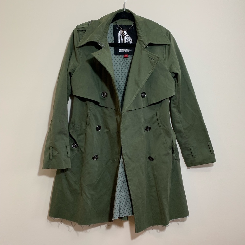 G.E.T Outerwear Military Green Trench Coat
